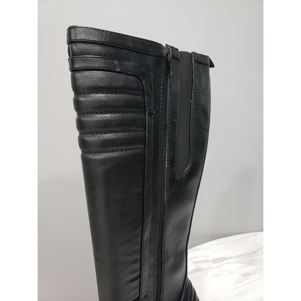 NEW‎ SZ 10 Dolls Kill Generation Kiss Motocrossed Knee High MOTO heel boots tall - Picture 9 of 10